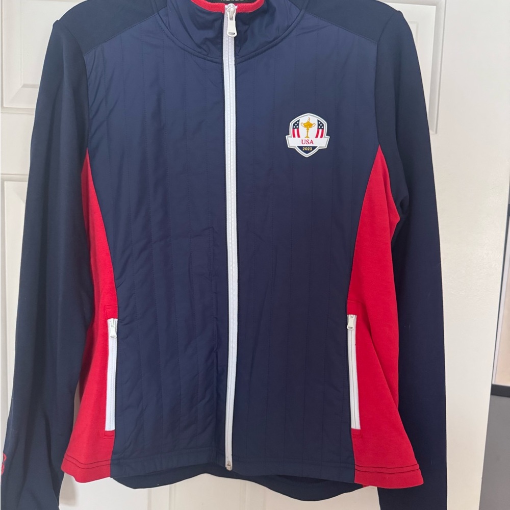 Official Ryder Cup 2023 Ralph Lauren Navy and Red Jacket